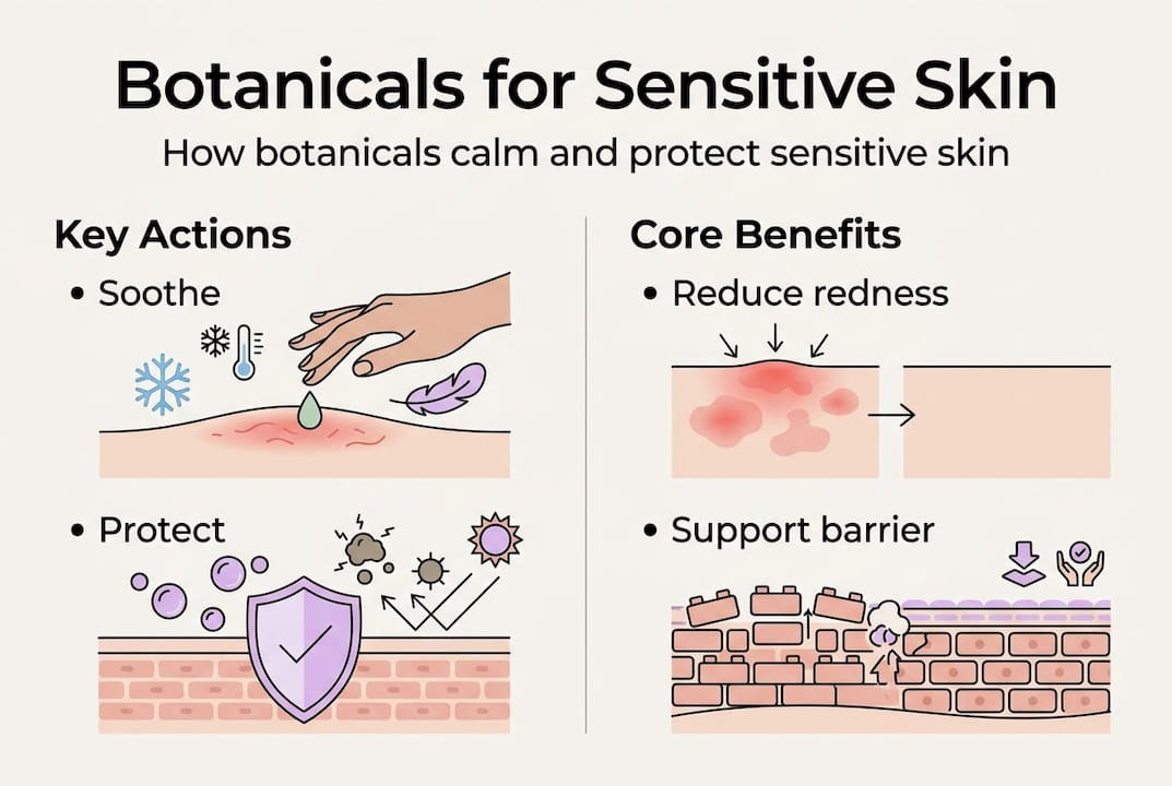 Infographic overview: botanicals’ skin soothing benefits