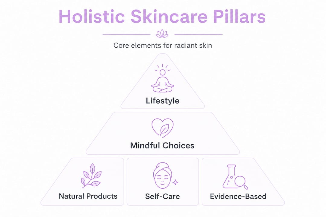 Hierarchy infographic holistic skincare pillars