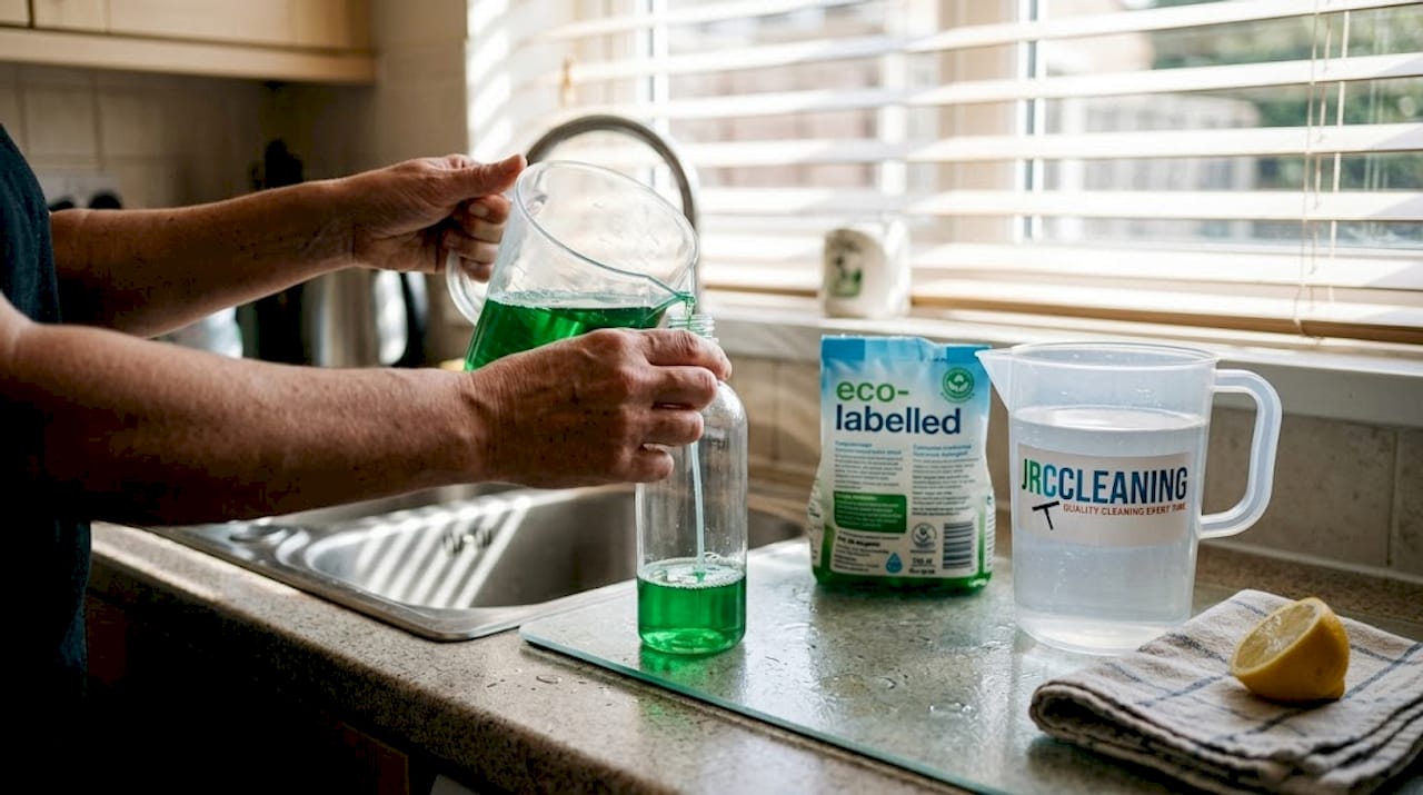 1776163691344 Hands mixing window cleaning solution at kitchen sink - J R Cleaning 1776163691344 Hands mixing window cleaning solution at kitchen sink - J R Cleaning