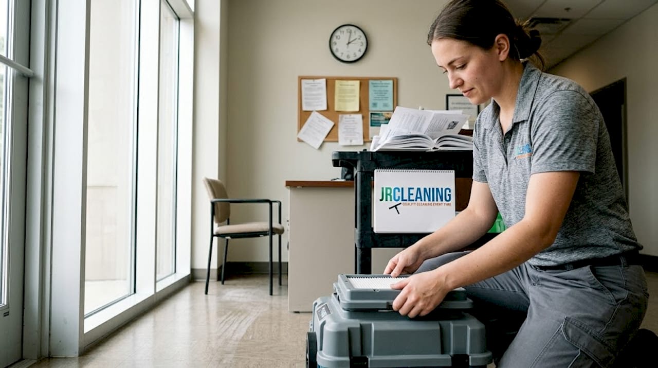 1776356029851 Technician works on HEPA scrubber maintenance - J R Cleaning