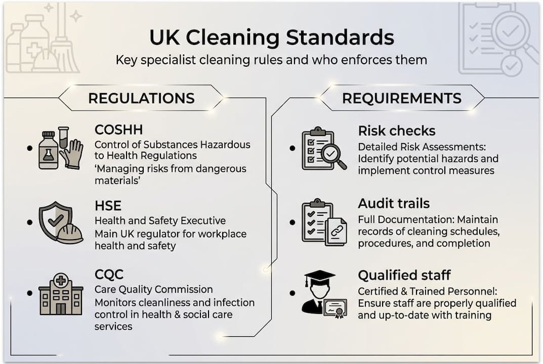 1776356628205 Infographic explaining UK cleaning standards - J R Cleaning