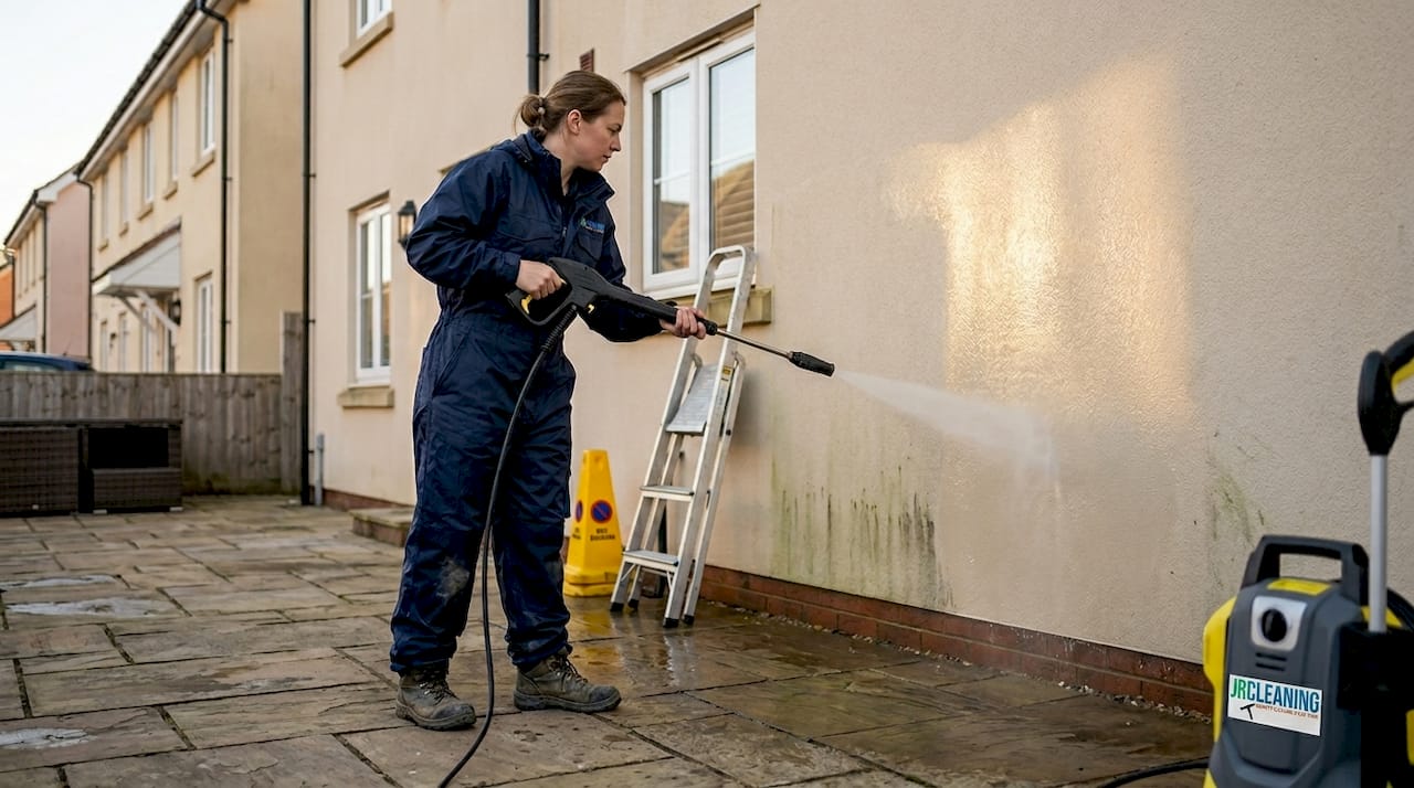 1778076591725 Professional cleaning rendered UK house wall - J R Cleaning
