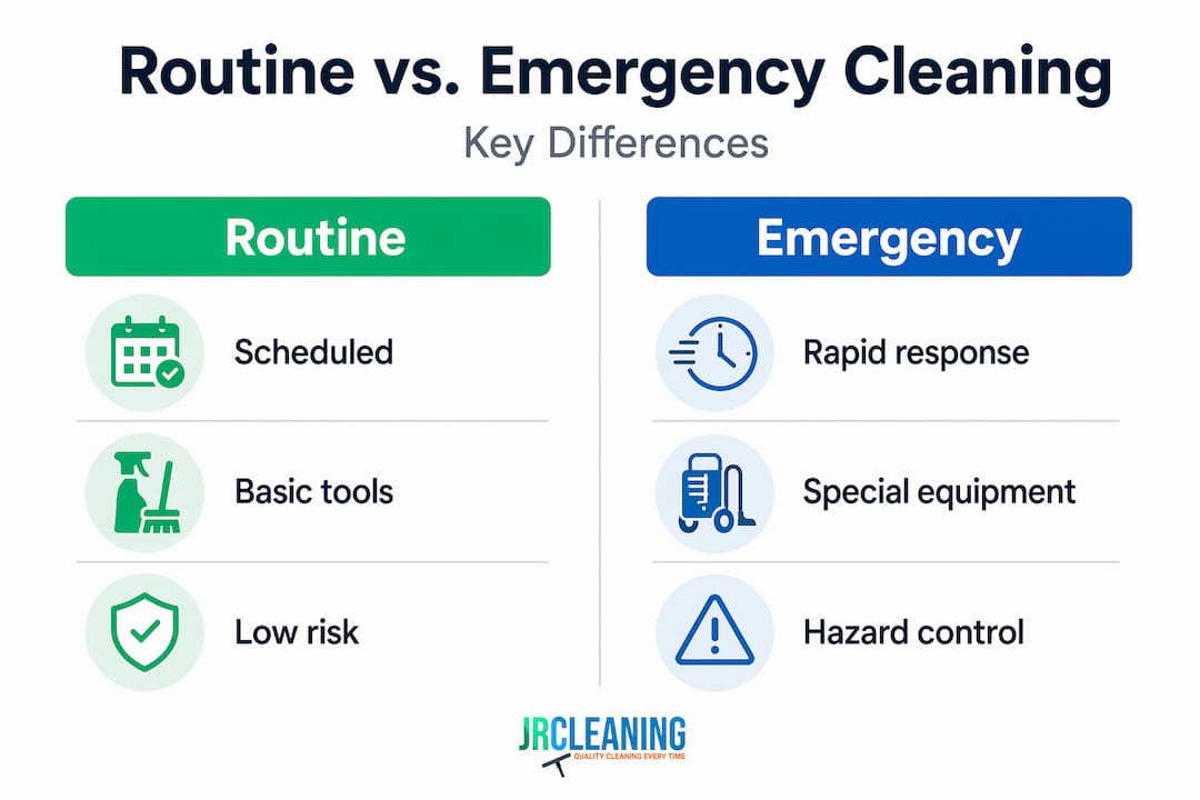 1778919342187 Infographic comparing routine and emergency cleaning - J R Cleaning