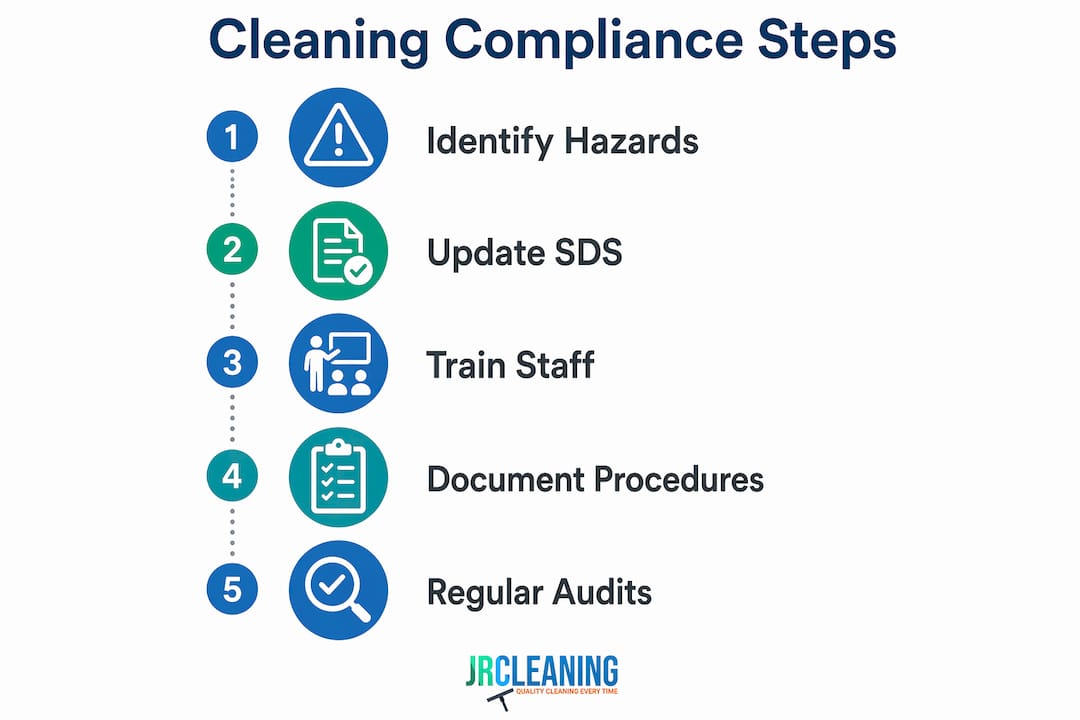 1779987393008 Infographic illustrating steps for cleaning compliance - J R Cleaning