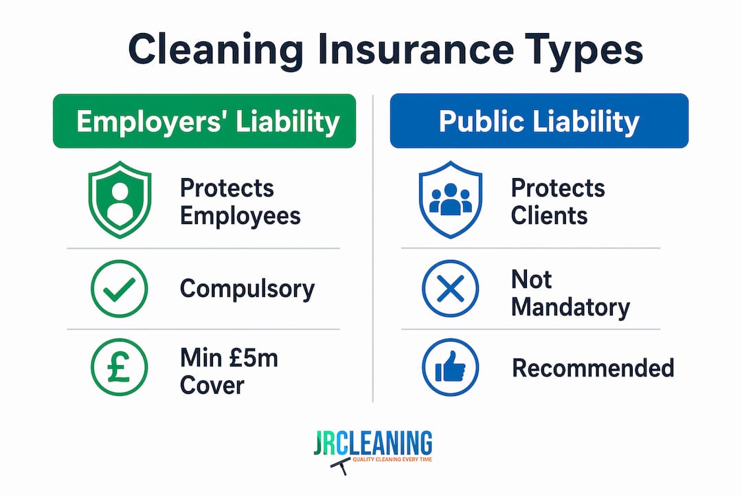 1780806433610 Infographic comparing employers and public liability insurance types in UK cleaning companies - J R Cleaning