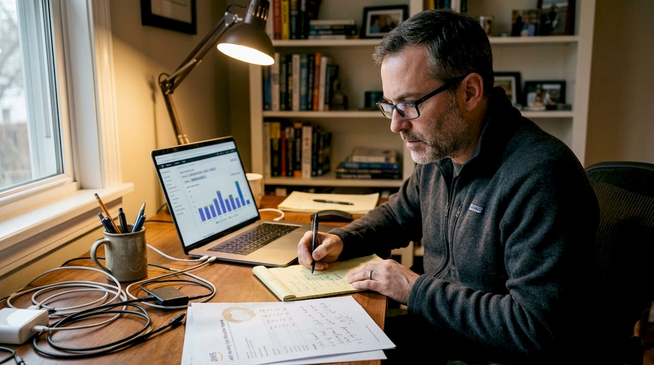 CTO analyzing AWS billing costs workspace