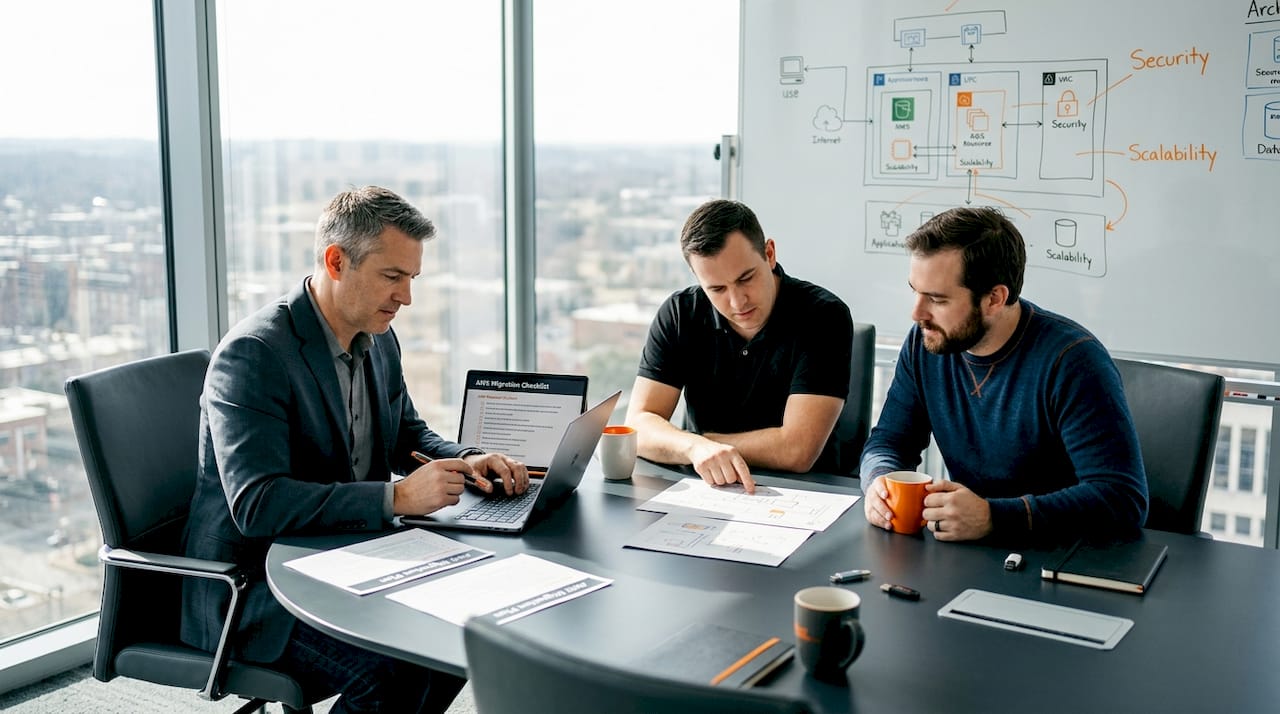 CIO team discussing AWS migration