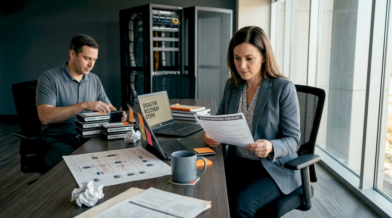 IT team planning data center backups