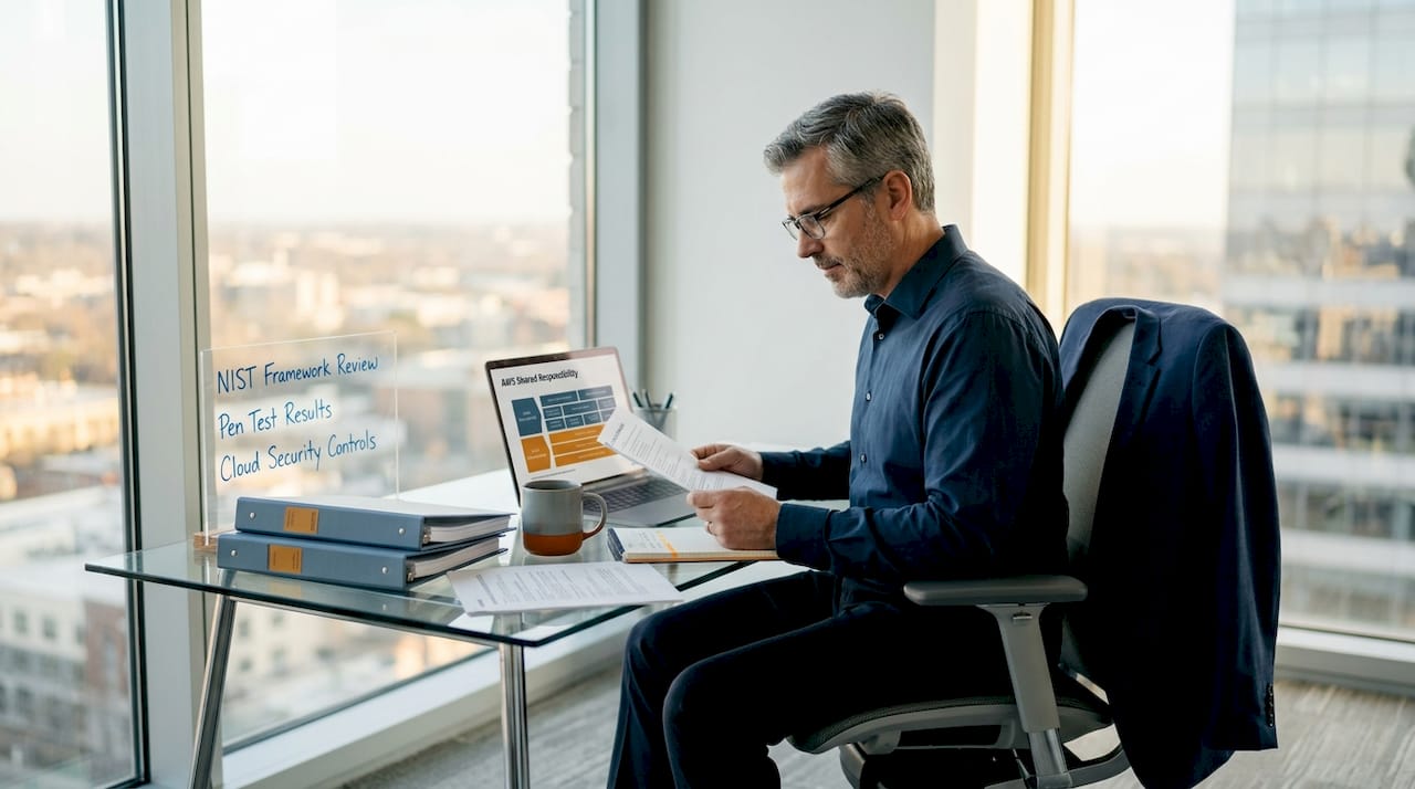 IT manager reviews AWS compliance checklist