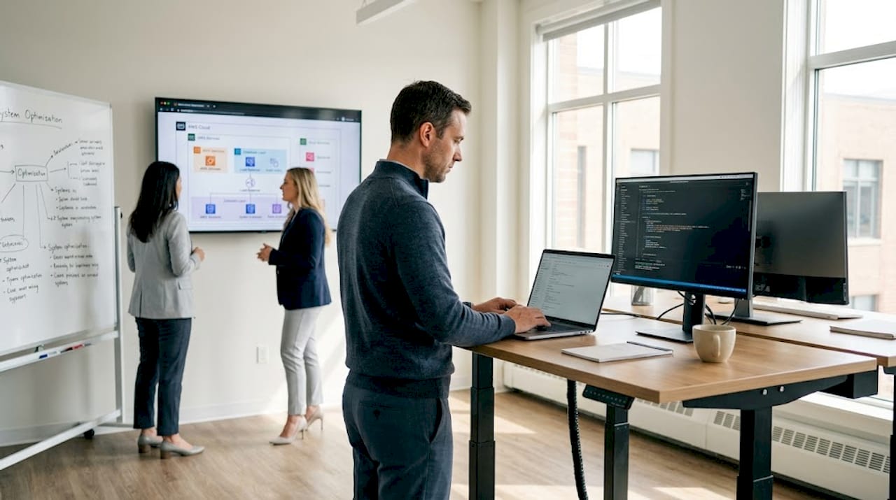 Engineer automates cloud provisioning at office desk