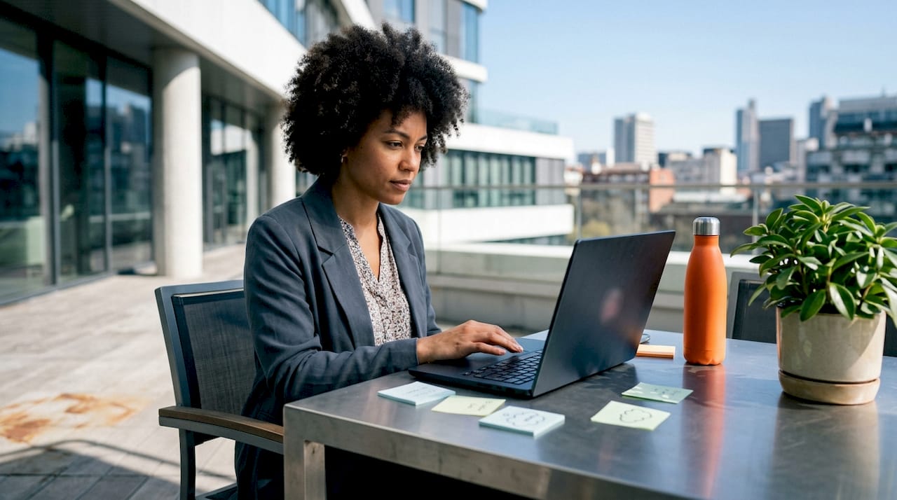 Female IT engineer at desk working