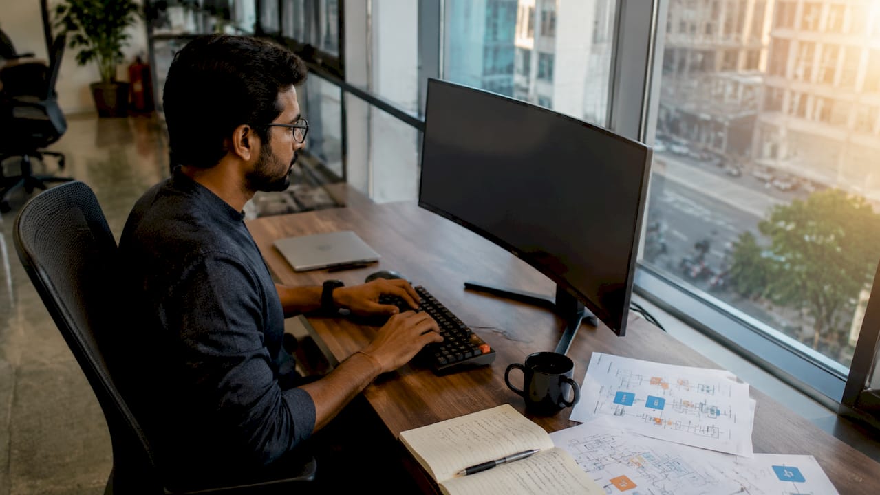 Developer working on AWS CDK refactor code