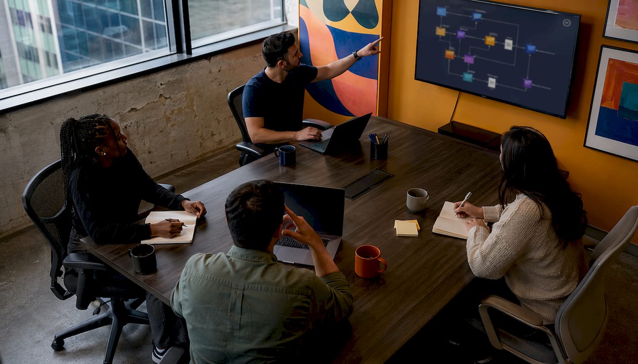 Team discussing AWS migration plans