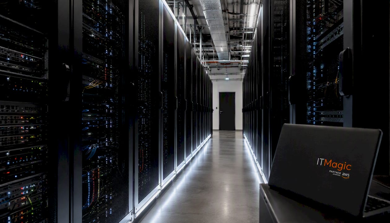 Hetzner data center server racks interior