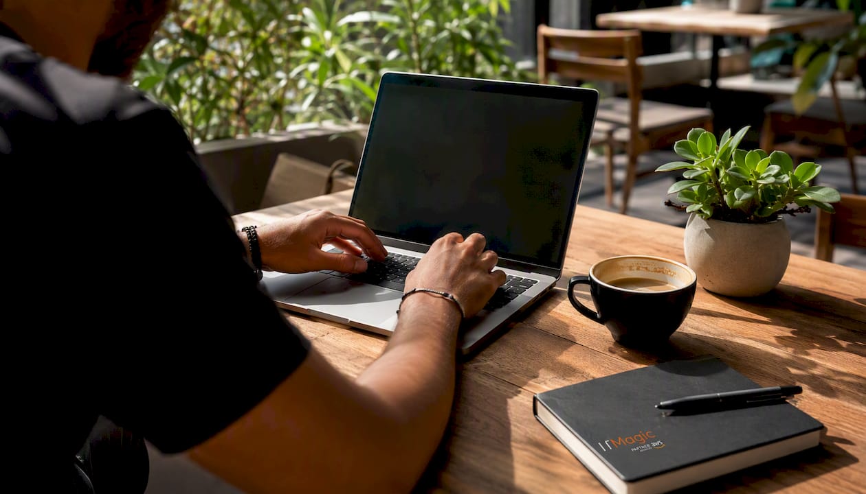 Hands writing Ansible configuration files