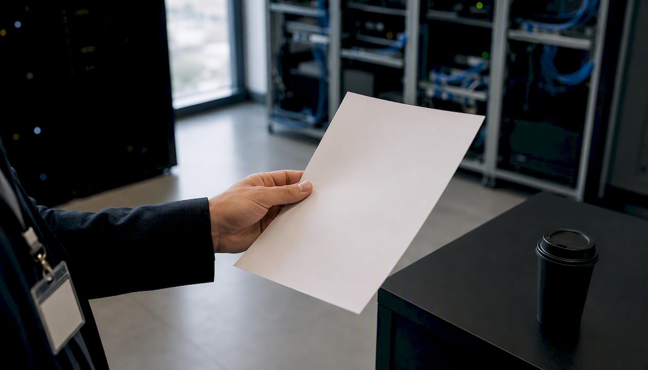 Hand holding timestamped audit report