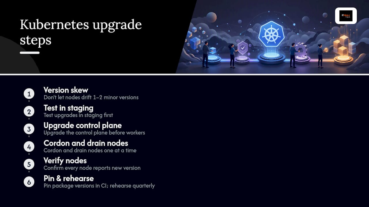 Kubernetes upgrade process flowchart