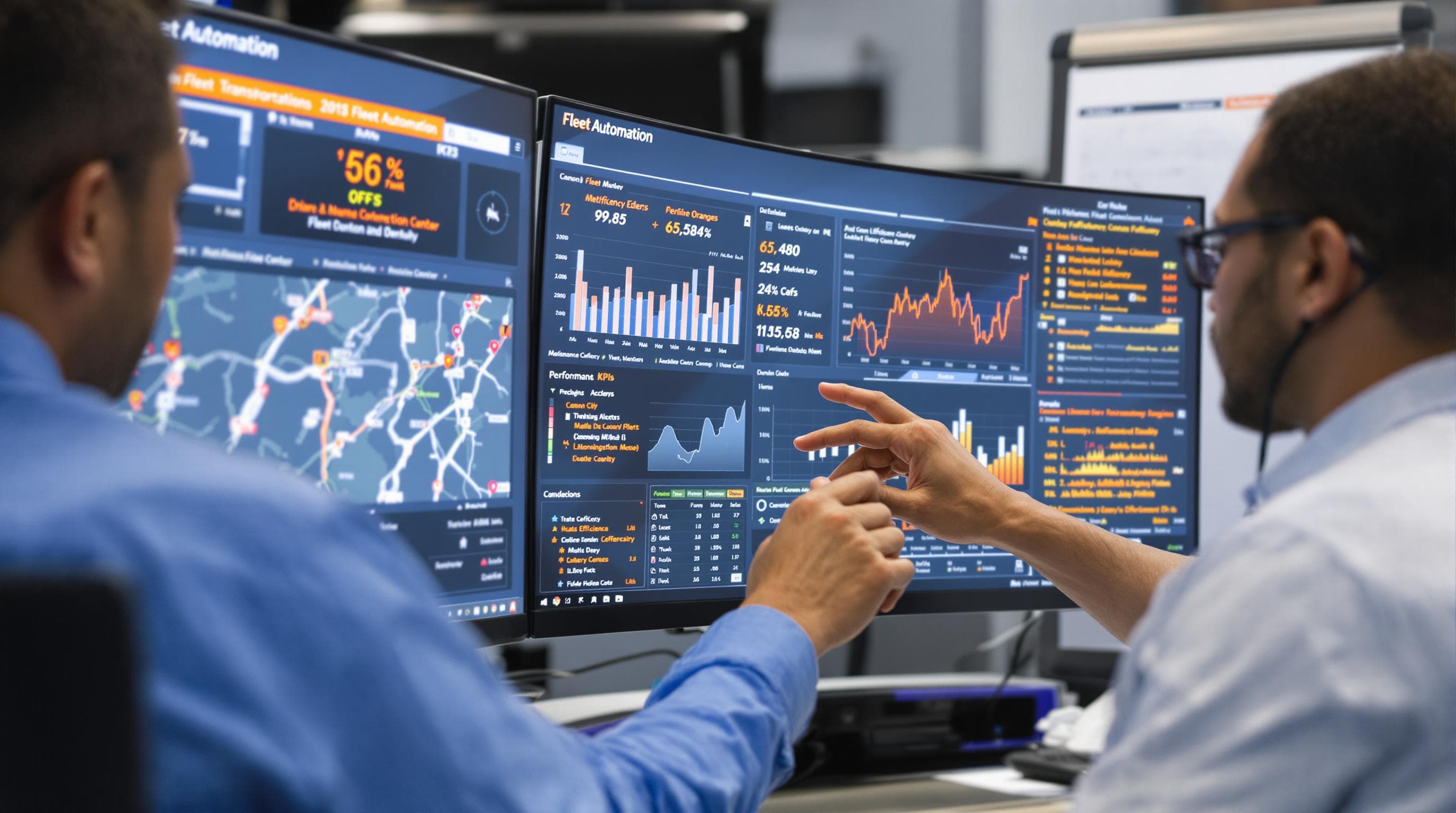 Dispatch team using automation tools for efficient luxury fleet management