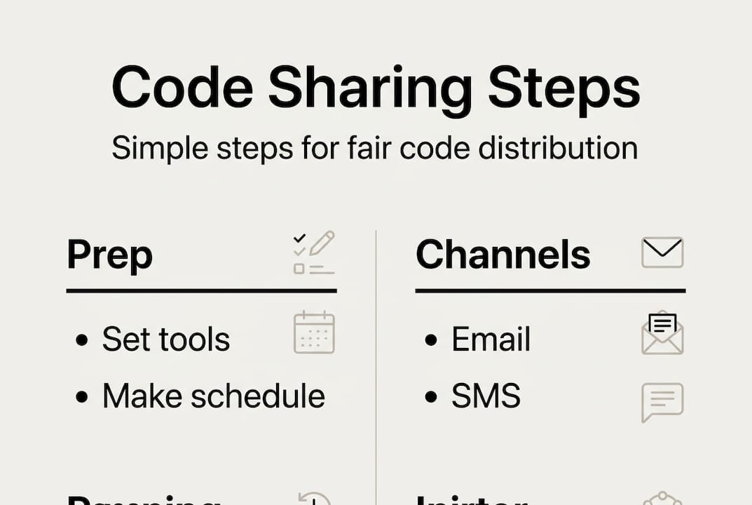 Infographic steps for sharing codes fairly