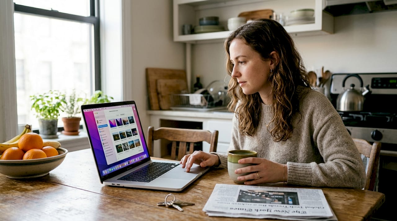 User setting dynamic background on MacBook