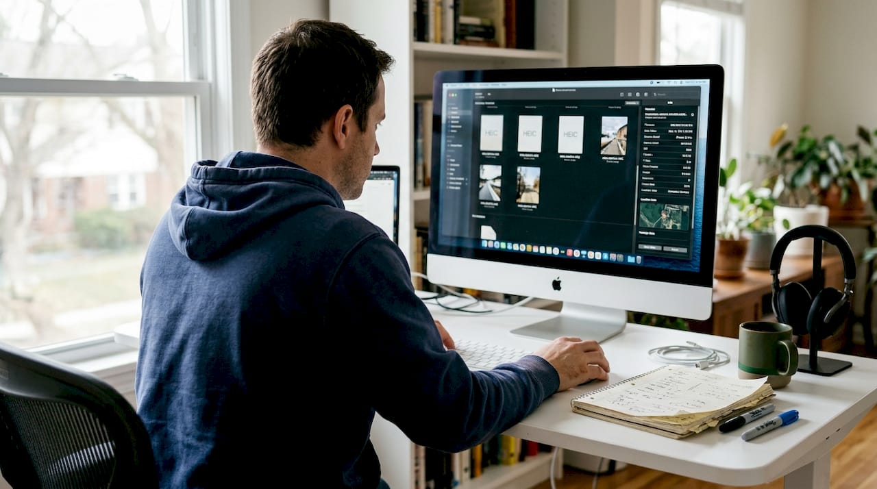 Viewing dynamic image metadata on desktop screen