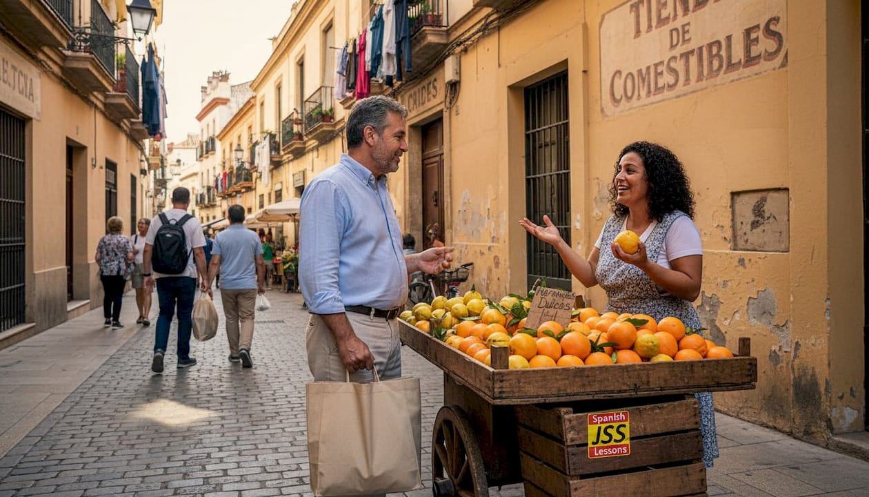 Street conversation in Andalusia with accent context