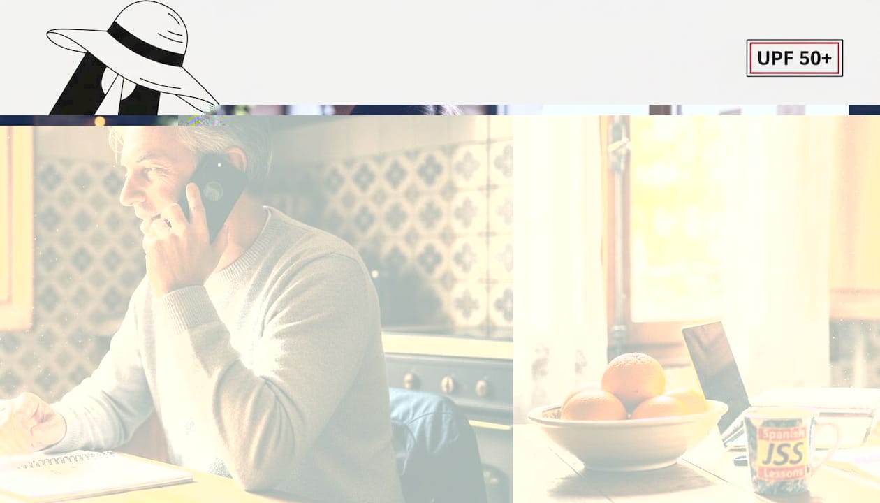 Man recording Castilian Spanish voice message