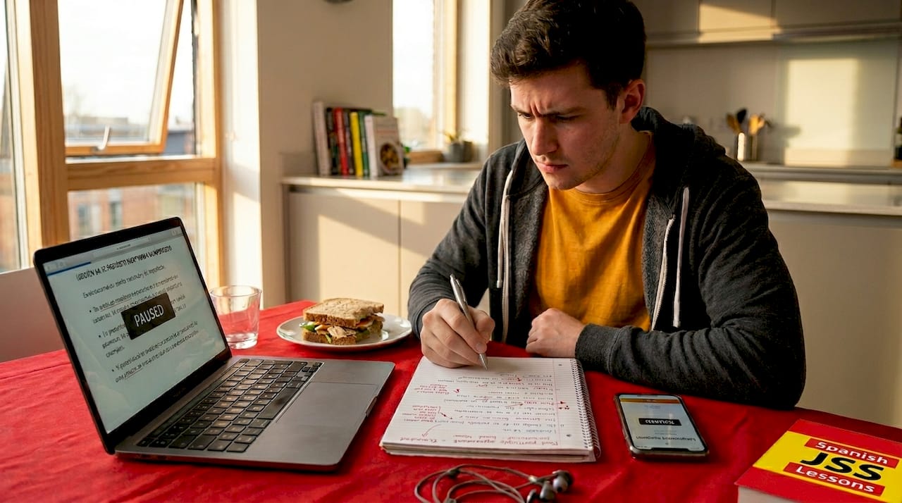 Student frustrated over Spanish homework task