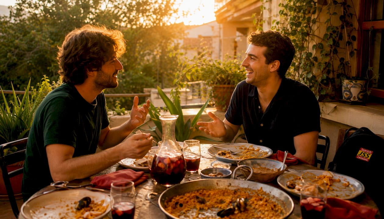 Spanish sobremesa mealtime conversation