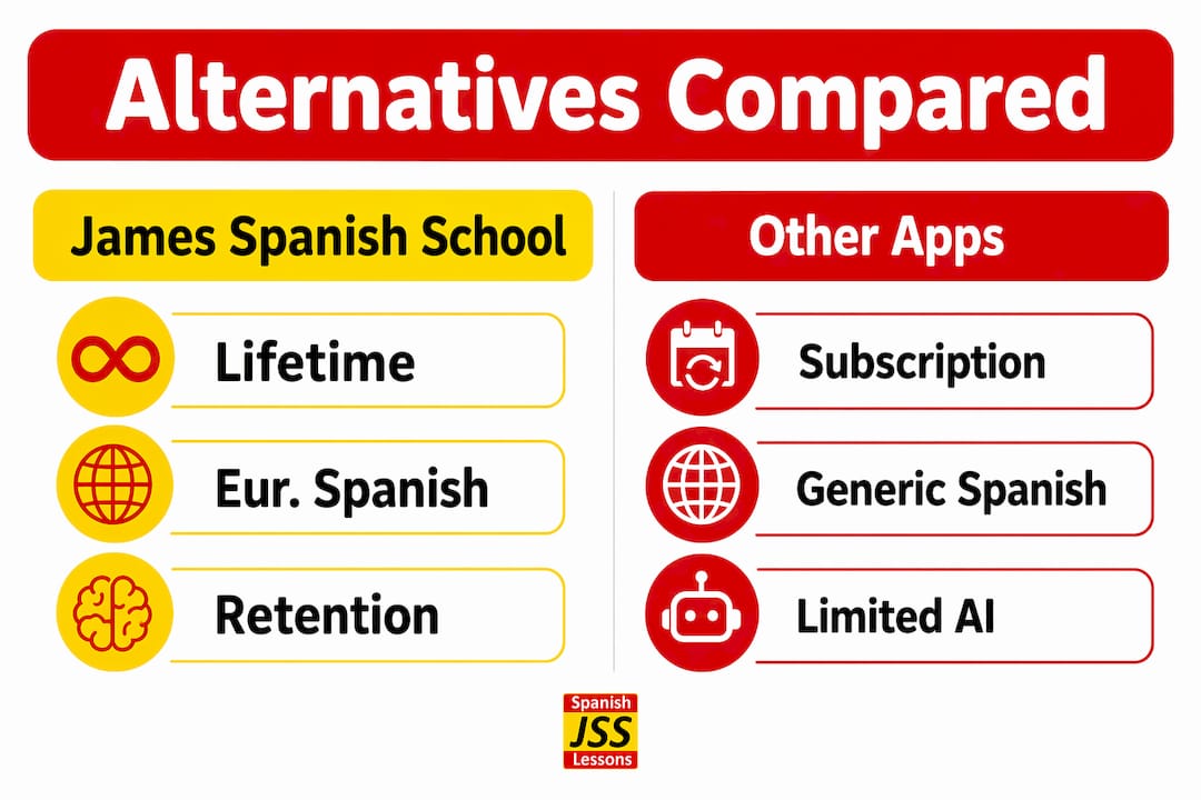 Infographic comparing TalkPal.ai alternatives features