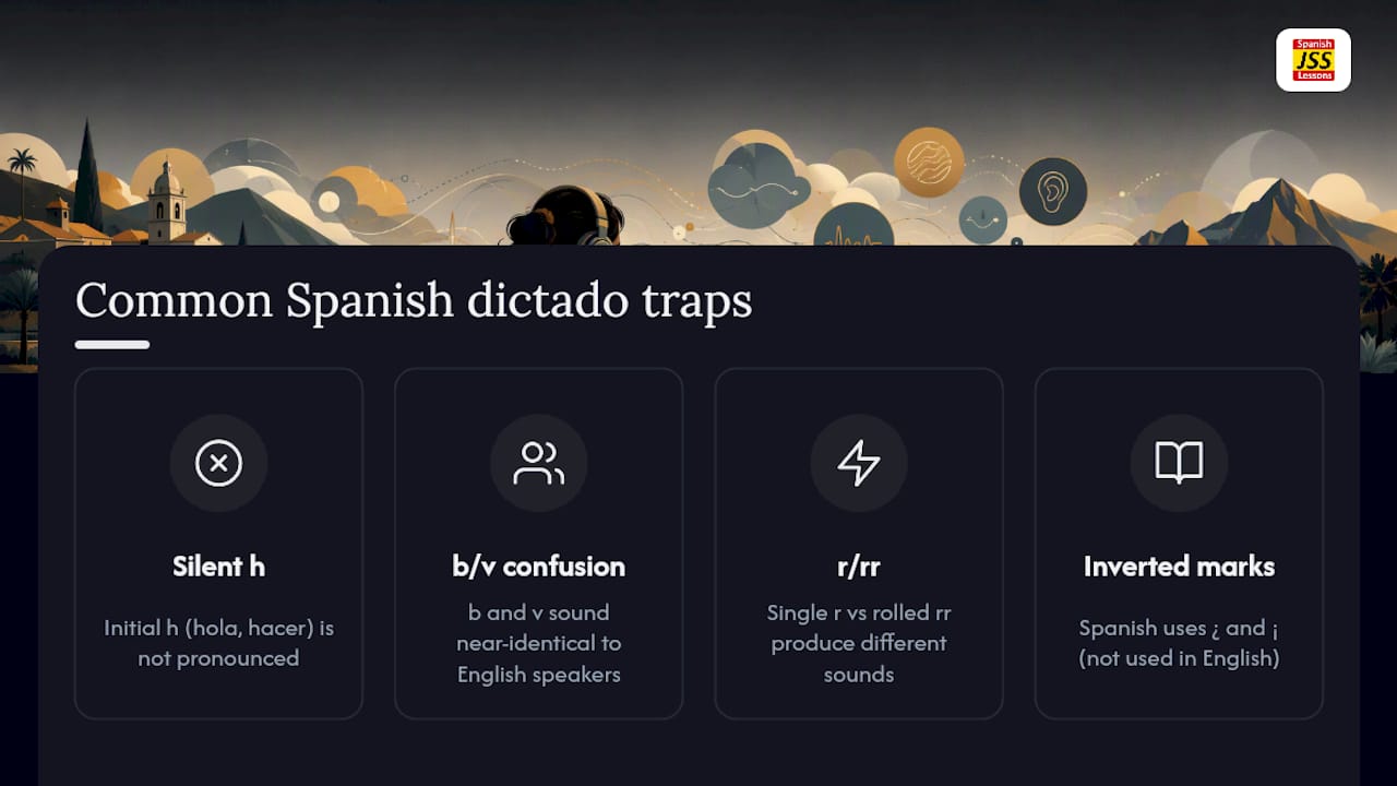 Four common Spanish dictation mistakes