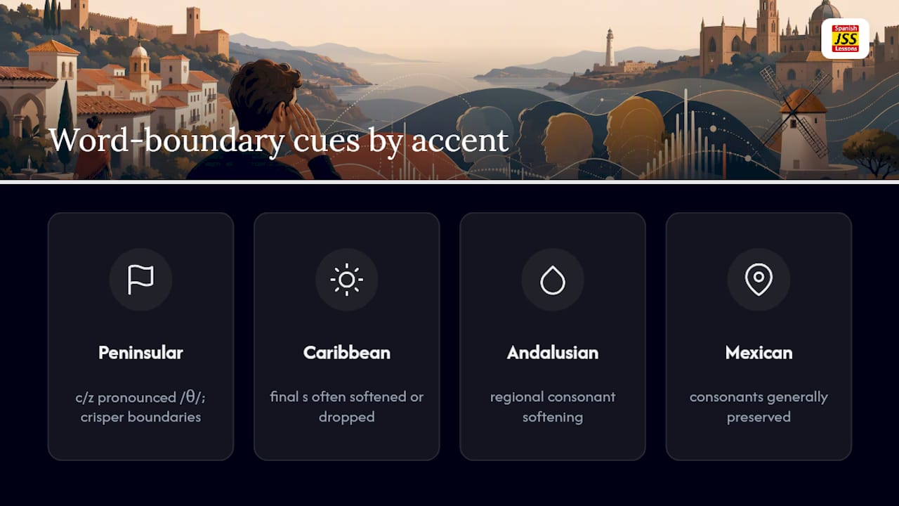 Comparison of Spanish accent boundary cues