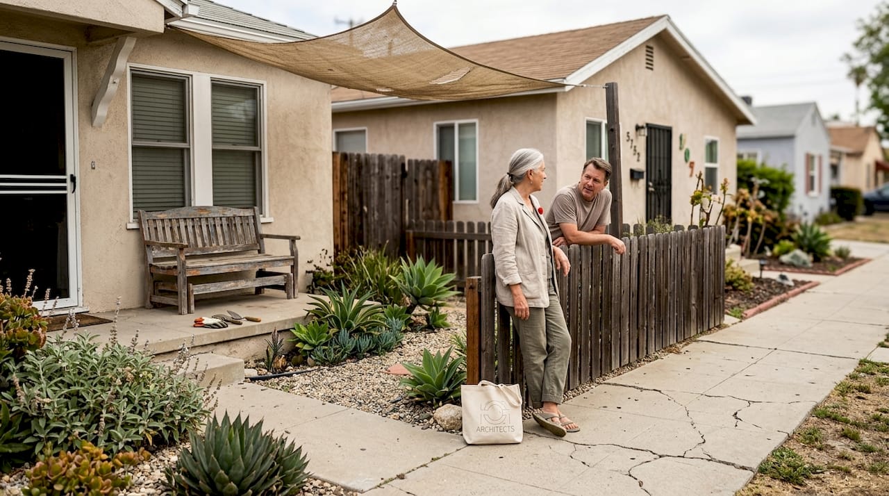 Neighbors connect in LA residential setting