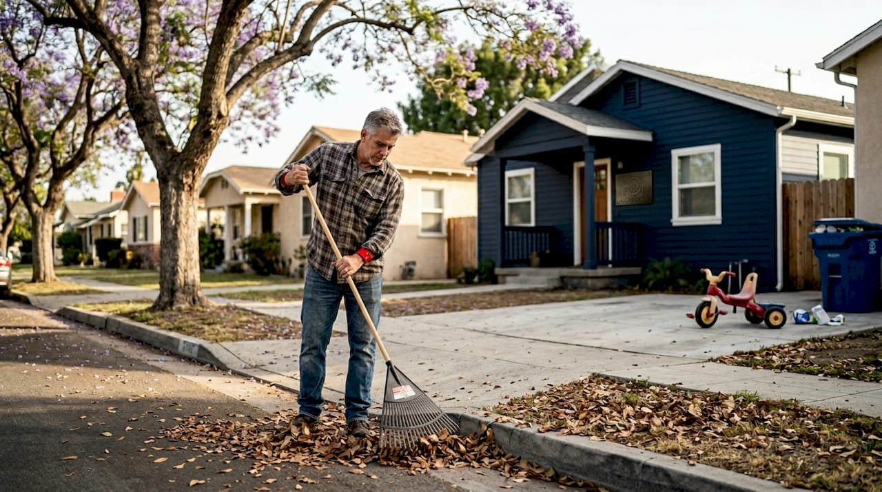 ADU visible behind main house on LA street