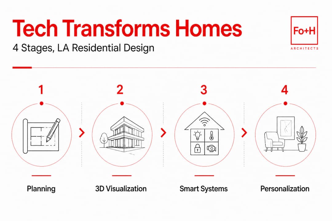 Infographic: four stages of technology-driven home design