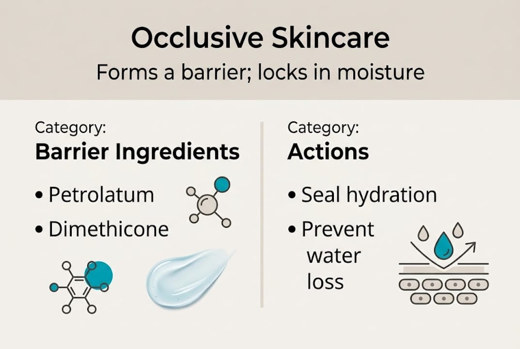 Infographic showing barrier ingredients and actions