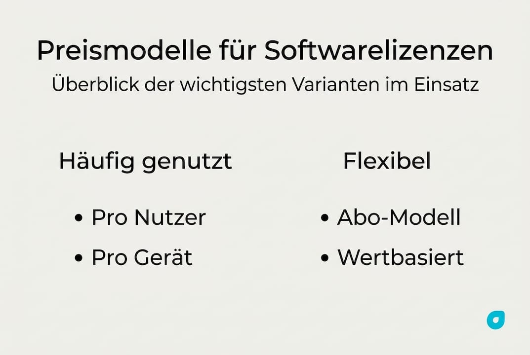 Übersichtsgrafik: Die wichtigsten Softwarelizenz-Typen auf einen Blick