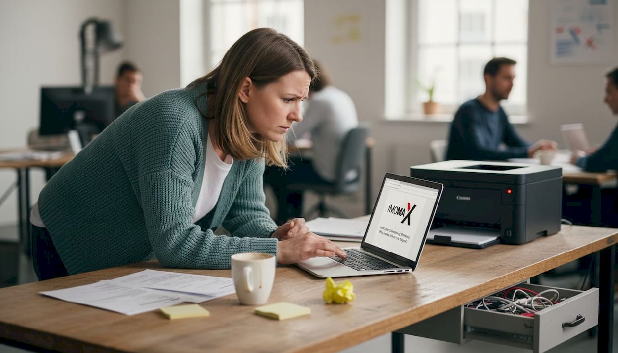 Ein Mitarbeiter im Büro hat Probleme mit seiner Softwarelizenz.