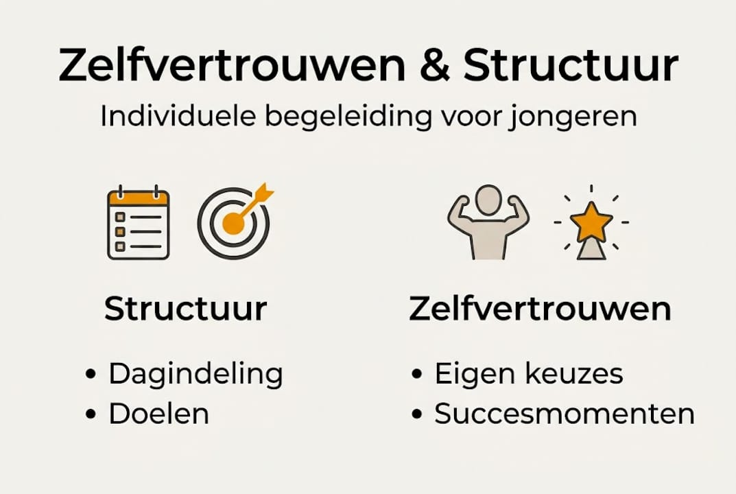Infographic: Begeleiding bij meer zelfvertrouwen en houvast