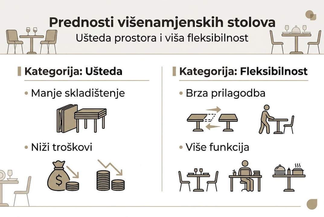 Infografika: zašto su višenamjenski stolovi odličan izbor