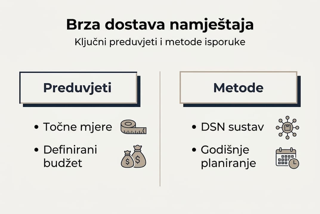 Infografika: kako do brzog namještaja – korak po korak