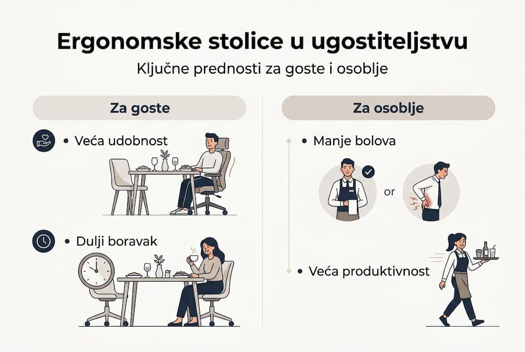 Infografika: Zašto su ergonomske stolice pravi izbor za zaposlenike i goste