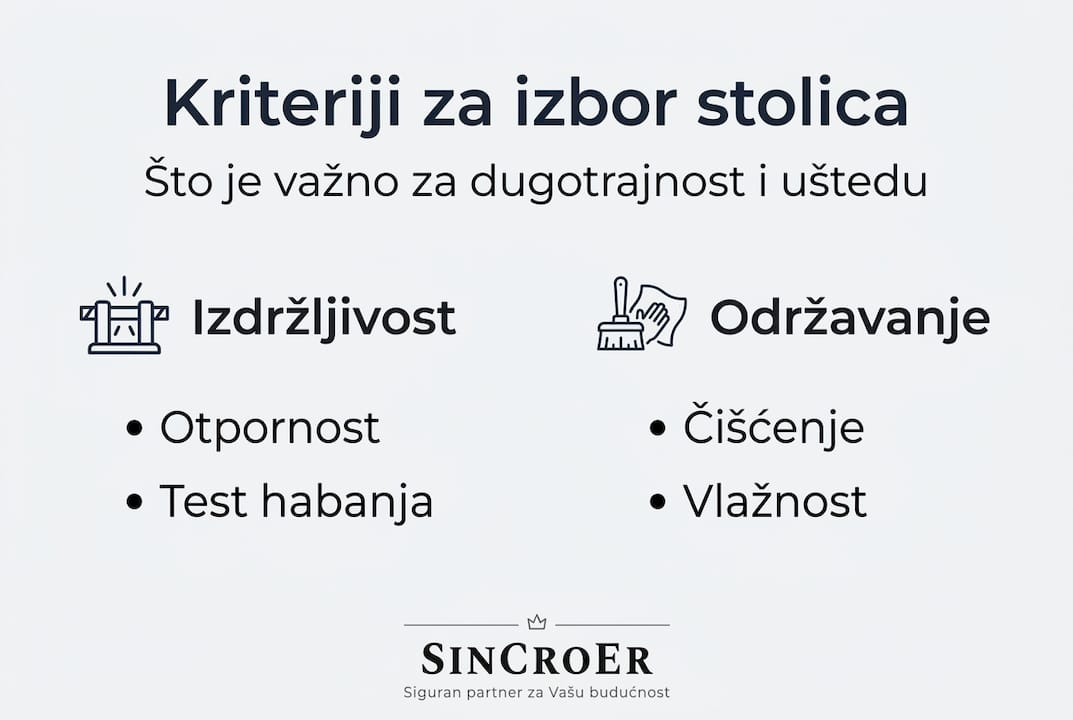 Infografika: na što obratiti pažnju pri izboru materijala za stolice