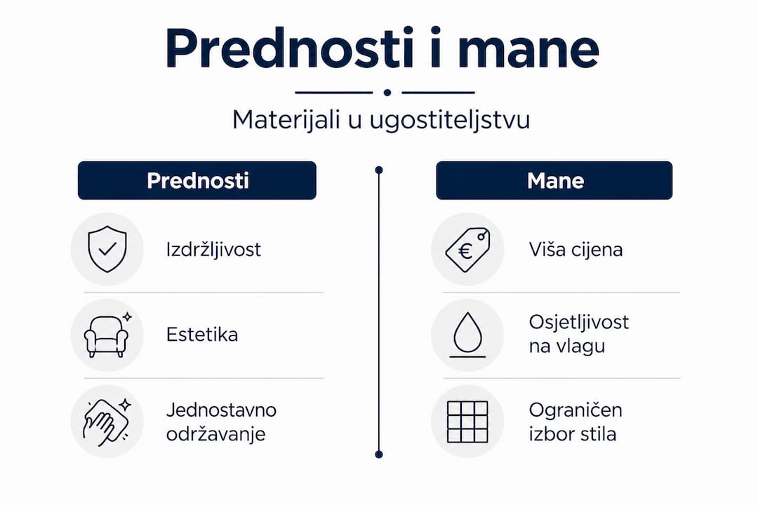 Pregled prednosti i nedostataka pojedinih materijala kroz infografiku