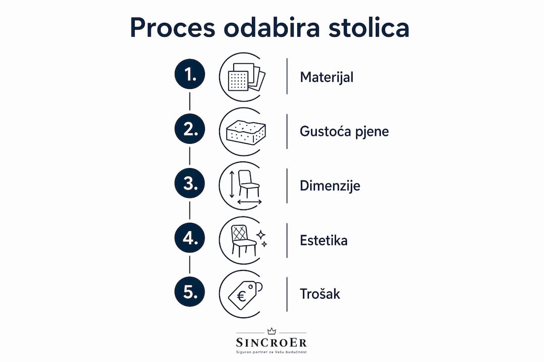 Infografika: pet najvažnijih savjeta za odabir stolica za vaš kafić