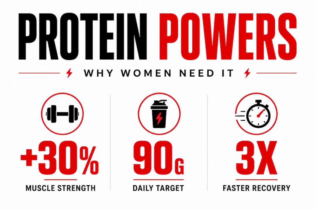Infographic protein benefits for women key stats