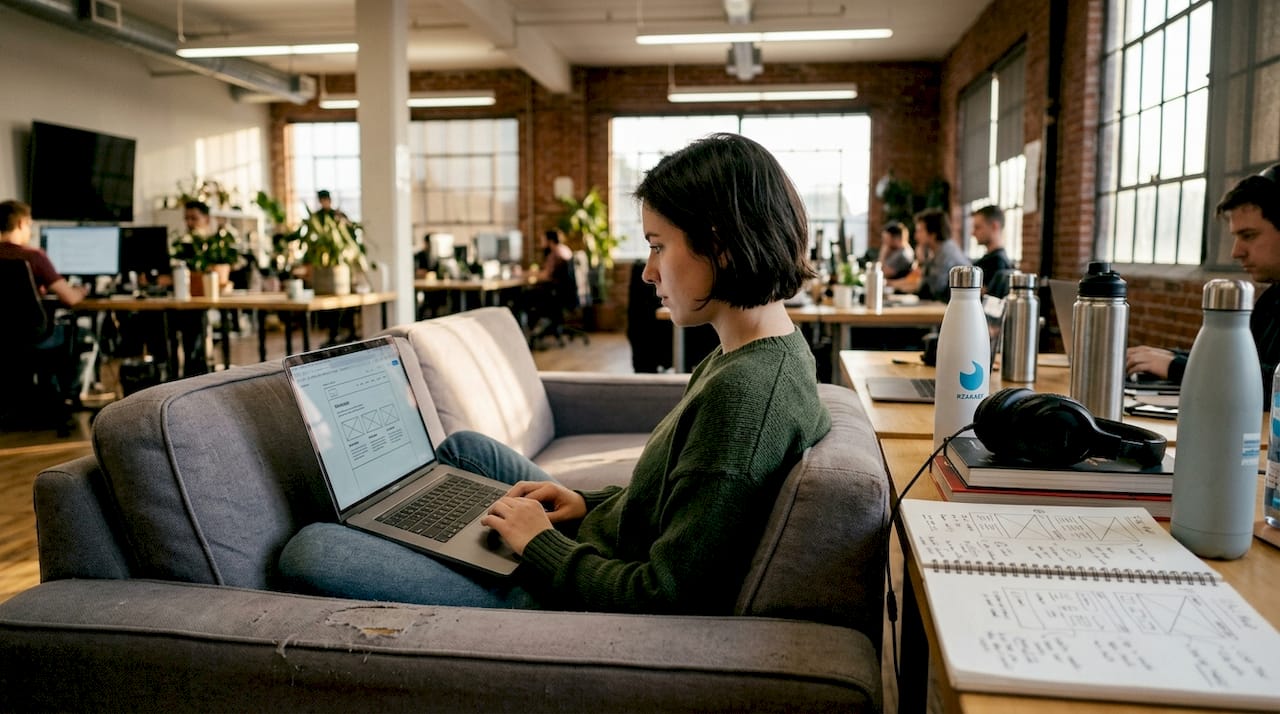 high-quality website design: proven principles & insights 3 developer testing website navigation on laptop