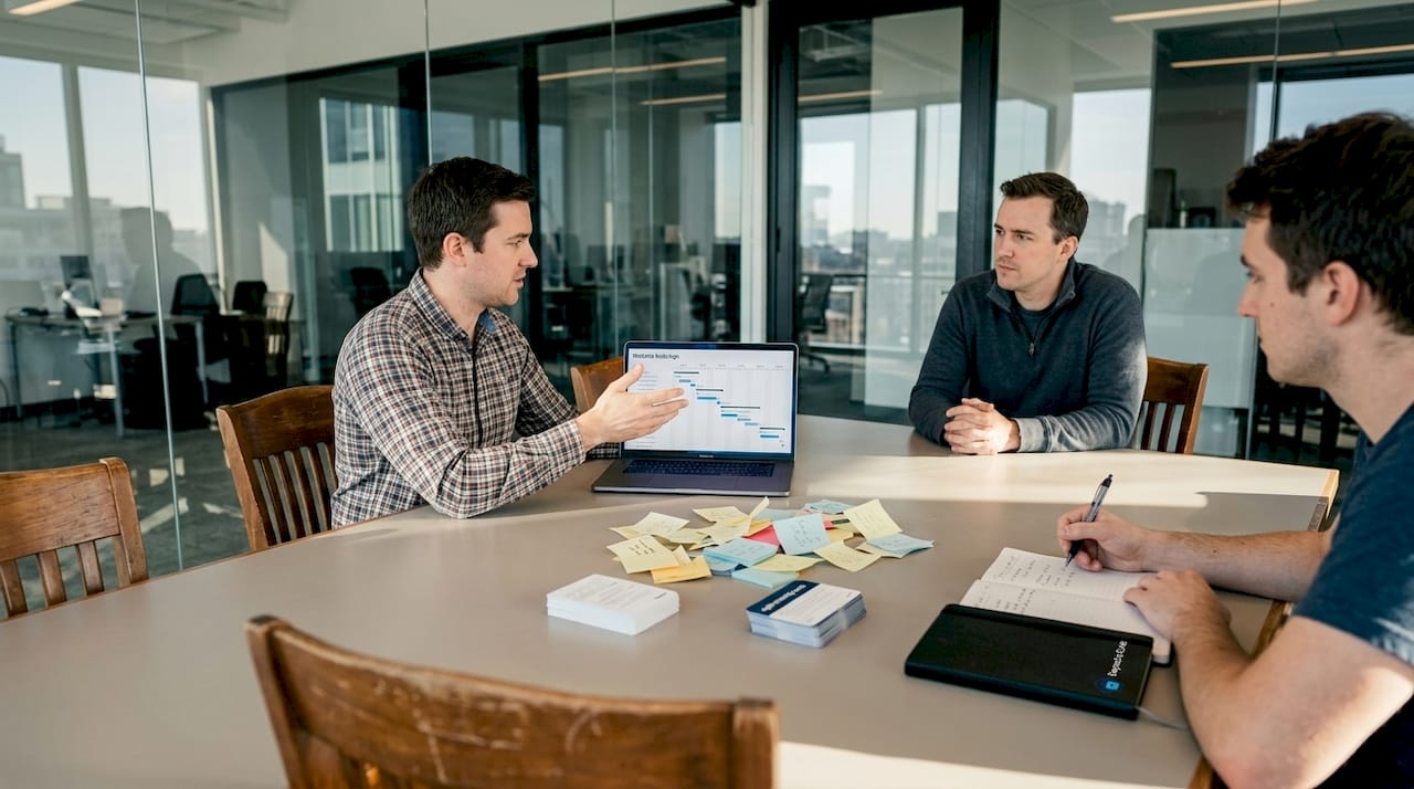 web development team planning project methodology