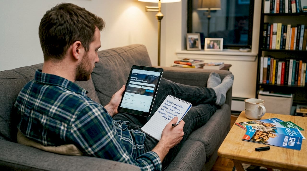 how to gift travel certificates for memorable experiences 4 person comparing travel options at home