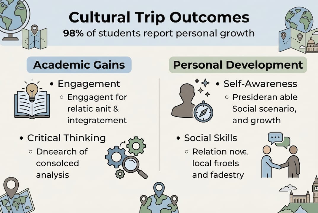infographic showing cultural trip outcomes